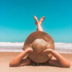 Woman relaxing on the beach